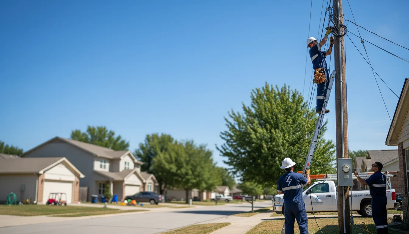 Residential electrician providing installation services in Bayside, TX